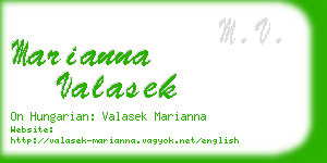 marianna valasek business card